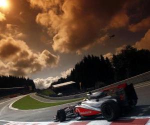 yapboz Lewis Hamilton - McLaren - Spa-Francorchamps 2010